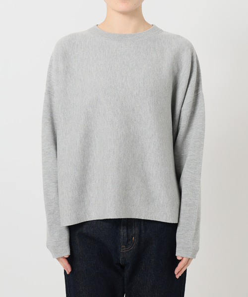 SLOBE IENA（スローブイエナ）の「《セットアップ対応可/追加》コットンダブルフェイスプルオーバー（ニット/セーター・レディース・ベージュ/ネイビー/イエロー/チャコールグレー・FREE）」の22枚目の写真