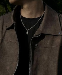 B.I.D.（ビーアイディー）の「《Bz》EK514/シルバーチェーンストーンネックレス/メンズ(NEZ)（ネックレス）」