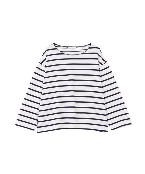 human woman(ヒューマンウーマン)の「◆【定番】ハイゲージボーダーカットソー(Tシャツ/カットソー・レディース・ダークインディゴブルー/チャコールグレー・MEDIUM)」の11枚目の写真