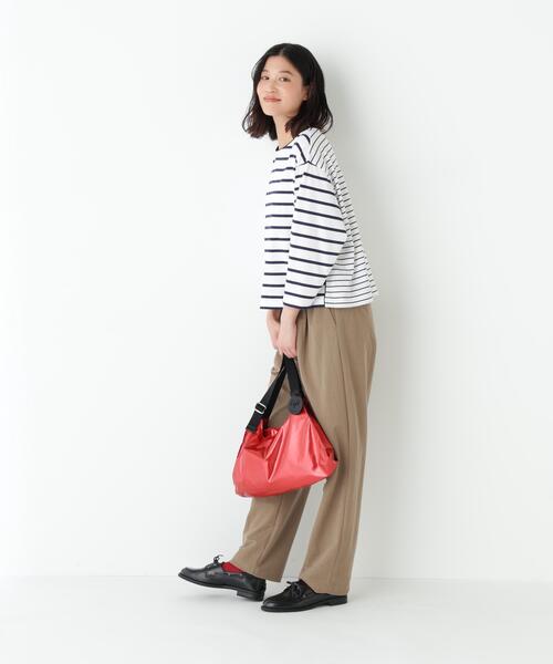 human woman(ヒューマンウーマン)の「◆【定番】ハイゲージボーダーカットソー(Tシャツ/カットソー・レディース・ダークインディゴブルー/チャコールグレー・MEDIUM)」の14枚目の写真
