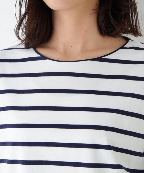 human woman(ヒューマンウーマン)の「◆【定番】ハイゲージボーダーカットソー(Tシャツ/カットソー・レディース・ダークインディゴブルー/チャコールグレー・MEDIUM)」の18枚目の写真