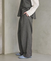 BEAUTY&YOUTH UNITED ARROWS | ツイードライク タックワイドパンツ(スラックス)