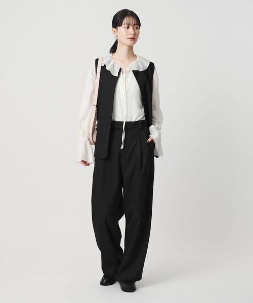 BEAUTY&YOUTH UNITED ARROWS（ビューティーアンドユースユナイテッドアローズ）の「ツイードライク タックワイドパンツ（スラックス・レディース・ブラック/その他1・S/XS/M）」の11枚目の写真