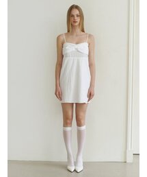 romance ribbon dress - white