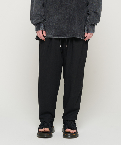 CARGOBROS(カーゴブロス)の「ワイドクロップコットンパンツ(ブラック)(その他パンツ・メンズ・その他・L/XL)」の1枚目の写真