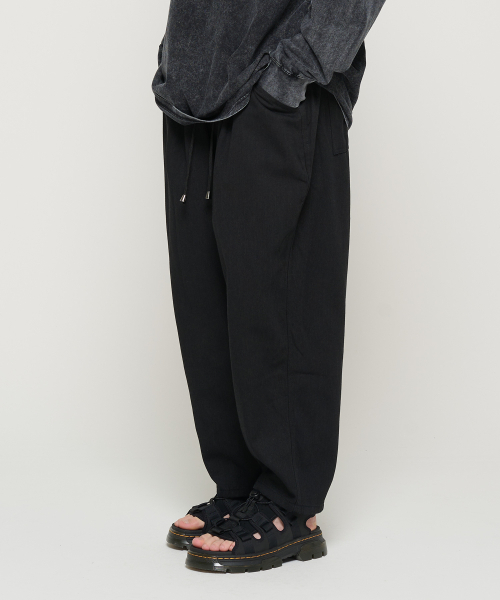 CARGOBROS(カーゴブロス)の「ワイドクロップコットンパンツ(ブラック)(その他パンツ・メンズ・その他・L/XL)」の2枚目の写真
