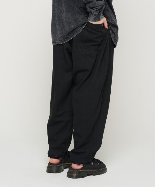 CARGOBROS(カーゴブロス)の「ワイドクロップコットンパンツ(ブラック)(その他パンツ・メンズ・その他・L/XL)」の3枚目の写真