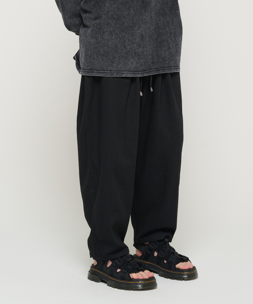 CARGOBROS(カーゴブロス)の「ワイドクロップコットンパンツ(ブラック)(その他パンツ・メンズ・その他・L/XL)」の4枚目の写真