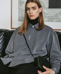 S SY（エスエスワイ）の「バーティカルティップベーシックシャツリラックスフィットグレー（シャツ/ブラウス）」
