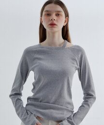 RAVEROUS（レイバーロス）の「カットワークTシャツメランジグレー（Tシャツ/カットソー）」