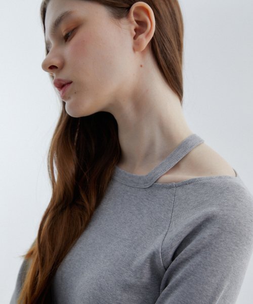 RAVEROUS(レイバーロス)の「カットワークTシャツメランジグレー(Tシャツ/カットソー・レディース・その他・1)」の5枚目の写真
