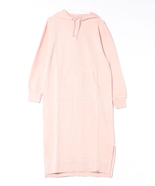 FRUIT OF THE LOOM（フルーツオブザルーム）の「【ST】【FRUIT OF THE LOOM】製品染め プルオーバーパーカーワ（ワンピース・レディース・カーキ/レンガ/ピンク/ホワイト・FREE）」の4枚目の写真