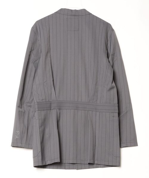 Y-3（ワイスリー）の「Y-3 PINSTRIPE REFINED WOOL CHORE COAT（テーラードジャケット・メンズ・グレー・MEDIUM/SMALL/X-SMALL）」の6枚目の写真