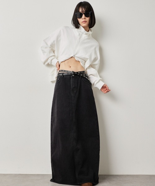 HANNE(アン)の「デニムロングスカート(デニムスカート・レディース・ブルー/ブラック・S/M)」の12枚目の写真