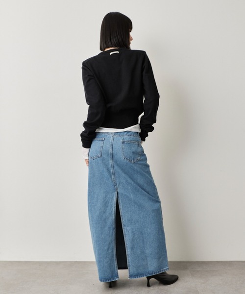 HANNE(アン)の「デニムロングスカート(デニムスカート・レディース・ブルー/ブラック・S/M)」の6枚目の写真