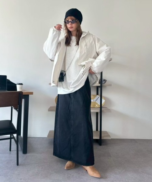 HANNE(アン)の「デニムロングスカート(デニムスカート・レディース・ブルー/ブラック・S/M)」の19枚目の写真