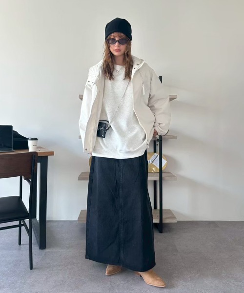 HANNE(アン)の「デニムロングスカート(デニムスカート・レディース・ブルー/ブラック・S/M)」の18枚目の写真