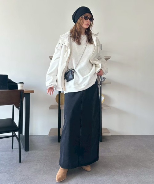 HANNE(アン)の「デニムロングスカート(デニムスカート・レディース・ブルー/ブラック・S/M)」の21枚目の写真