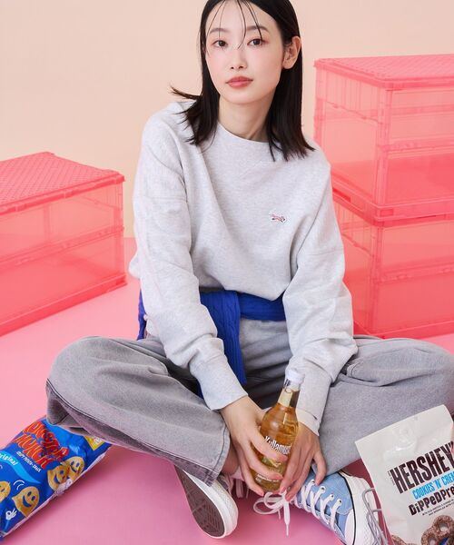 PENNEYS（ぺニーズ）の「【PENNEY'S】オゾン加工スウェット（スウェット・レディース・グリーン/杢グレー/オレンジ/サックスブルー・FREE）」の2枚目の写真