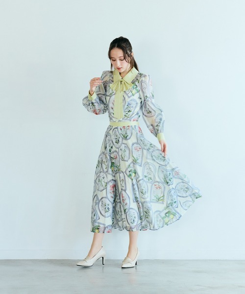 フラワーフレームプリントブラウス（シャツ/ブラウス）｜Audie a Muses