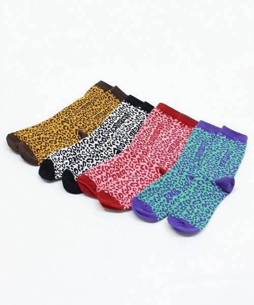 RNA（アールエヌエー）の「E5220 レオパードロゴソックス（ソックス/靴下・レディース・グリーン/ピンク/ベージュ/マスタード・FREE）」の7枚目の写真