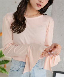 [ 低身長向けサイズ ] フレアスリーブTシャツ