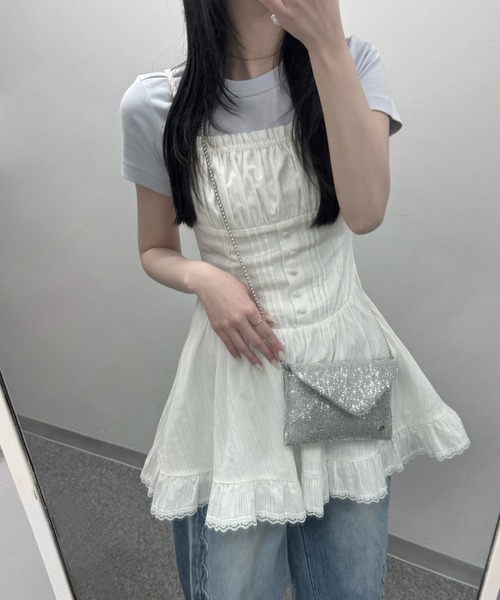 mellowneon(メロウネオン)の「スパンコールレターミニバッグ(ハンドバッグ・レディース・ブルー系その他/ベビーピンク/シルバー・FREE)」の16枚目の写真