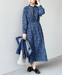 SHIPS Colors:〈手洗い可能〉MULHOUSE フラワー プリント ワンピース◇