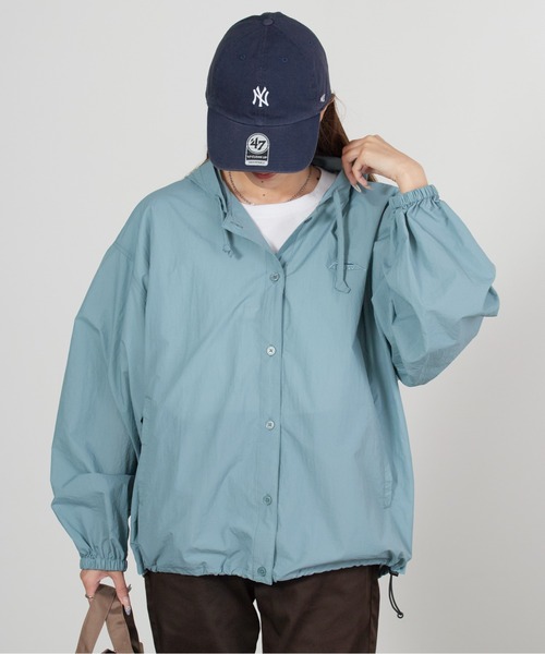 KELTY(ケルティ)の「KELTY/ケルティ コンパクト シャツパーカー ライトアウター ルーズシルエット 2026年 夏 夏服 秋服(その他アウター・レディース・ブラック/カーキ/グレー/ブルー・FREE)」の4枚目の写真