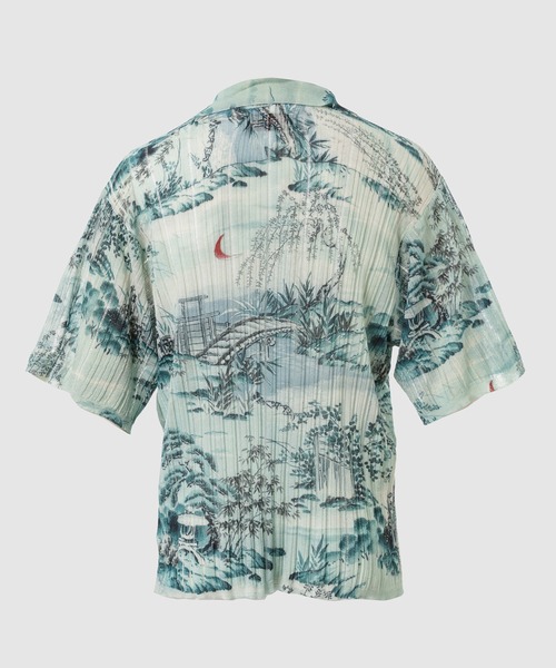DAIRIKU(ダイリク)の「Japanese Pattern Aloha Transfer Print Polo Knit(シャツ/ブラウス・メンズ・グリーン/レッド・L/M)」の9枚目の写真