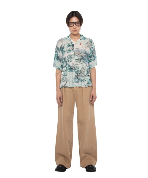DAIRIKU(ダイリク)の「Japanese Pattern Aloha Transfer Print Polo Knit(シャツ/ブラウス・メンズ・グリーン/レッド・L/M)」の6枚目の写真