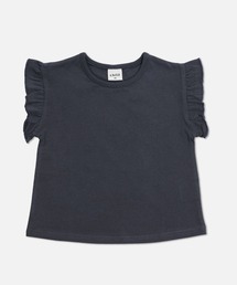 chil2（チルツー）の「綿100％ 無地 肩フリルTシャツ（Tシャツ/カットソー）」