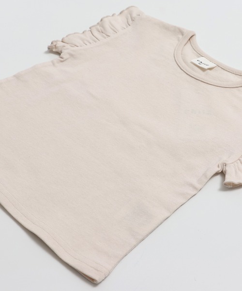 chil2（チルツー）の「綿100％ 無地 肩フリルTシャツ（Tシャツ/カットソー・キッズ・ブラック/ホワイト・80ｃｍ/90cm/100cm/110cm/120cm/130cm/140cm/150cm/160cm）」の12枚目の写真