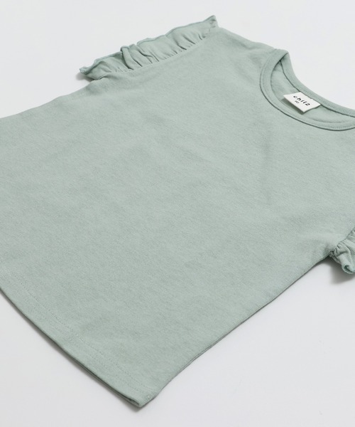 chil2（チルツー）の「綿100％ 無地 肩フリルTシャツ（Tシャツ/カットソー・キッズ・ブラック/ホワイト・80ｃｍ/90cm/100cm/110cm/120cm/130cm/140cm/150cm/160cm）」の16枚目の写真