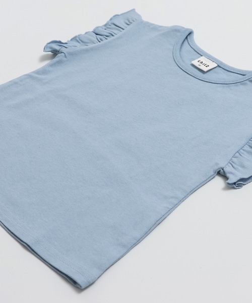 chil2（チルツー）の「綿100％ 無地 肩フリルTシャツ（Tシャツ/カットソー・キッズ・ブラック/ホワイト・80ｃｍ/90cm/100cm/110cm/120cm/130cm/140cm/150cm/160cm）」の17枚目の写真