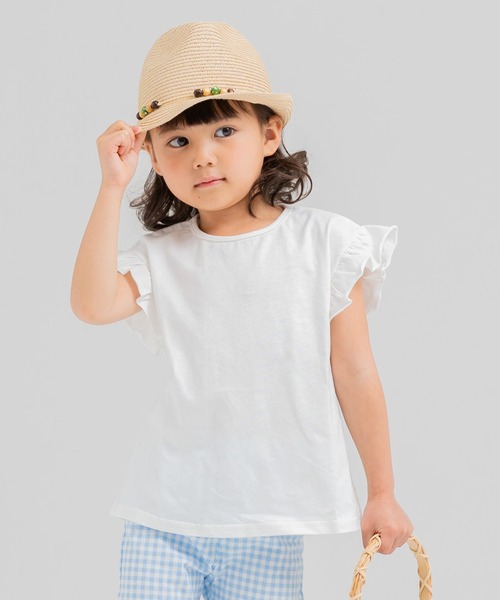 chil2（チルツー）の「綿100％ 無地 肩フリルTシャツ（Tシャツ/カットソー・キッズ・ブラック/ホワイト・80ｃｍ/90cm/100cm/110cm/120cm/130cm/140cm/150cm/160cm）」の20枚目の写真