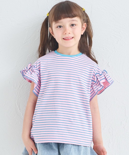 pairmanon(ペアマノン)の「【綿100%】ガールズ アソートフリル ボーダーTシャツ(Tシャツ/カットソー・キッズ・レッド系その他/グリーン系その他/ピンク系その他/パープル系その他/ピンク系その他2/ブルー系その他/ピンク系その他3・100/110/120/130/140/150/80/90)」の18枚目の写真