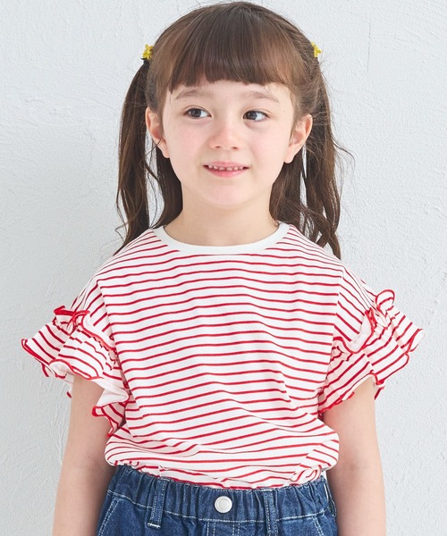 pairmanon(ペアマノン)の「【綿100%】ガールズ アソートフリル ボーダーTシャツ(Tシャツ/カットソー・キッズ・レッド系その他/グリーン系その他/ピンク系その他/パープル系その他/ピンク系その他2/ブルー系その他/ピンク系その他3・100/110/120/130/140/150/80/90)」の22枚目の写真