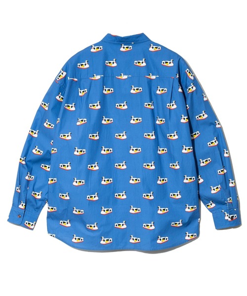 go slow caravan(ゴースローキャラバン)の「40/-ブロード 総柄プリント R/Gシャツ(シャツ/ブラウス・メンズ・アイボリー/ネイビー・SMALL/MEDIUM/LARGE/X-LARGE)」の10枚目の写真