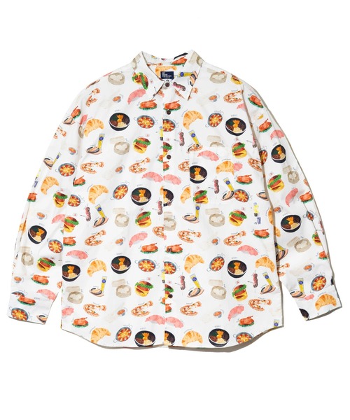 go slow caravan(ゴースローキャラバン)の「40/-ブロード 総柄プリント R/Gシャツ(シャツ/ブラウス・メンズ・アイボリー/ネイビー・SMALL/MEDIUM/LARGE/X-LARGE)」の12枚目の写真