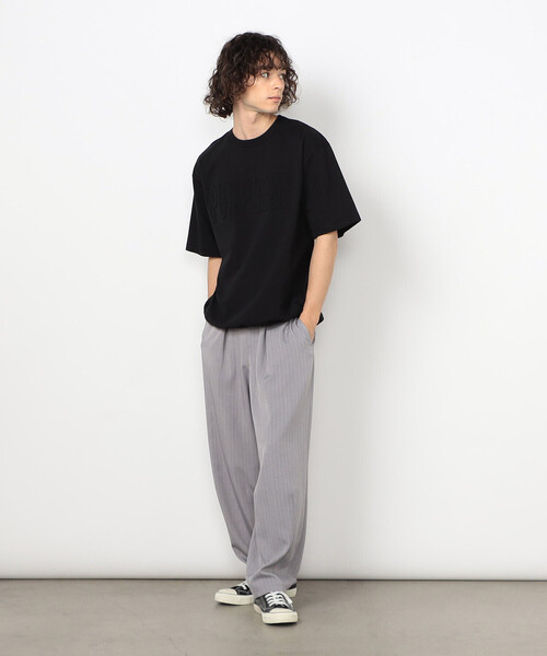 Purple&Yellow（パープルアンドイエロー）の「ストライプ ワイドテーパードパンツ（その他パンツ・メンズ・ブラック/グレー・X-SMALL/SMALL/MEDIUM/LARGE）」の6枚目の写真