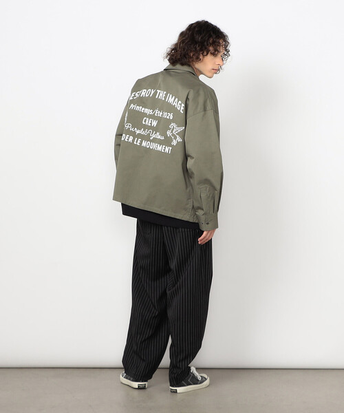 Purple&Yellow（パープルアンドイエロー）の「ストライプ ワイドテーパードパンツ（その他パンツ・メンズ・ブラック/グレー・X-SMALL/SMALL/MEDIUM/LARGE）」の9枚目の写真