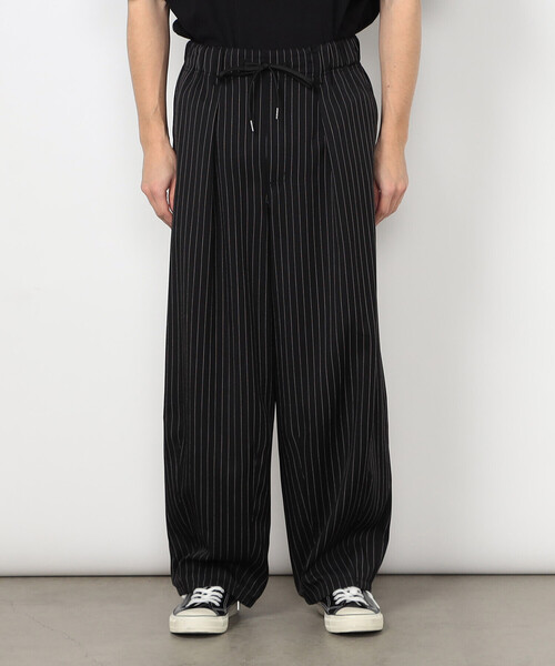Purple&Yellow（パープルアンドイエロー）の「ストライプ ワイドテーパードパンツ（その他パンツ・メンズ・ブラック/グレー・X-SMALL/SMALL/MEDIUM/LARGE）」の13枚目の写真