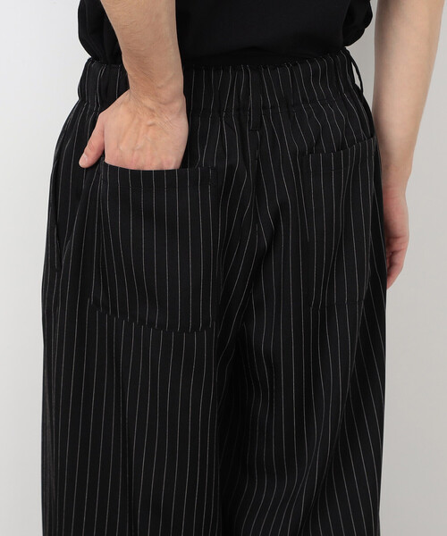 Purple&Yellow（パープルアンドイエロー）の「ストライプ ワイドテーパードパンツ（その他パンツ・メンズ・ブラック/グレー・X-SMALL/SMALL/MEDIUM/LARGE）」の18枚目の写真