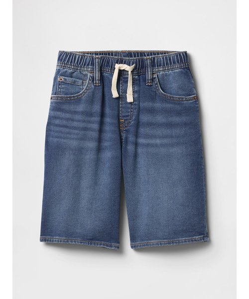 GAP(ギャップ)の「プルオン ルーズフィット デニムショートパンツ (キッズ)(デニムパンツ・キッズ・インディゴブルー・130cm/120cm/160cm/150cm/140cm/110cm)」の1枚目の写真