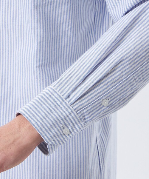 MACKINTOSH PHILOSOPHY（ﾏｯｷﾝﾄｯｼｭ ﾌｨﾛｿﾌｨｰ）の「バッキンガムベア 長袖ボタンダウン オックスバリエーション（シャツ/ブラウス・メンズ・ブルー系その他4/ホワイト・38/40）」の9枚目の写真