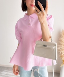 &. NOSTALGIA（アンドドットノスタルジア）の「【ZOZO限定】ペプラムポロニット（ニット/セーター）」