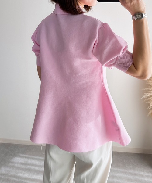 &. NOSTALGIA（アンドドットノスタルジア）の「【ZOZO限定】ペプラムポロニット（ニット/セーター・レディース・ホワイト/ライトピンク/ライトブルー/ブラック・M）」の22枚目の写真