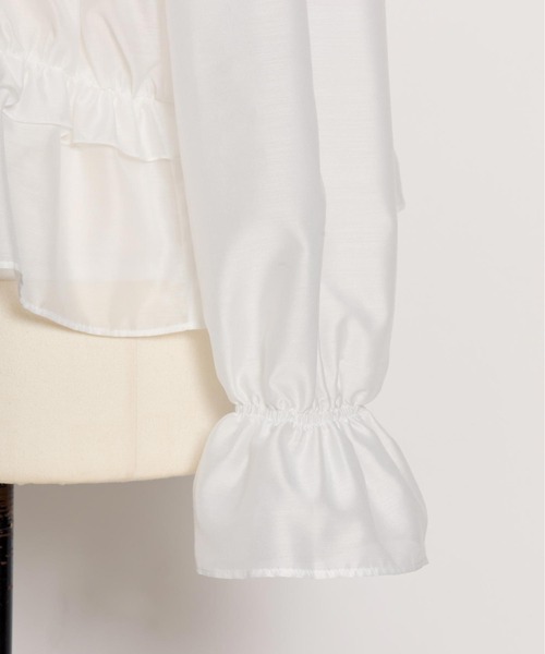 NOELA（ノエラ）の「シアーシャーリングブラウス（シャツ/ブラウス・レディース・ブルー/オフホワイト・フリー）」の8枚目の写真