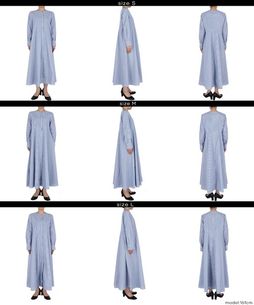 coca（coca）（コカ）の「SOLOTEX(R)使用フレアシャツワンピース（シャツワンピース・レディース・ホワイト/ブルー・S/M/L）」の15枚目の写真